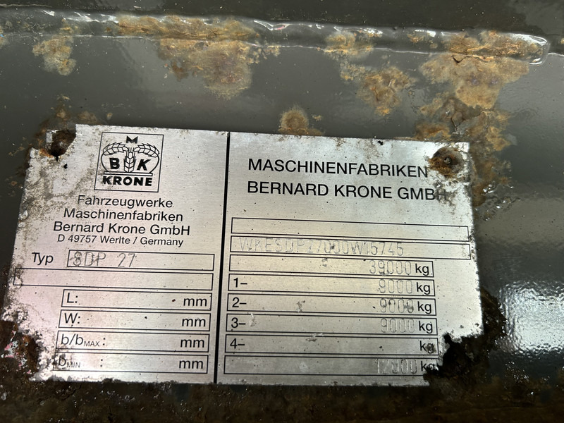 Semirremolque caja cerrada Krone SDP 27 / Box - Confectie / 3 axle BPW Drum / NL Trailer: foto 14