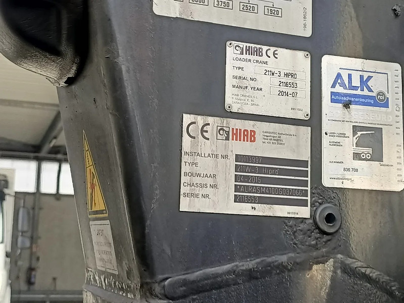 Camión DAF CF 290 CF290 FAN met boven laadkraan Hiab XS211W Hipro: foto 6