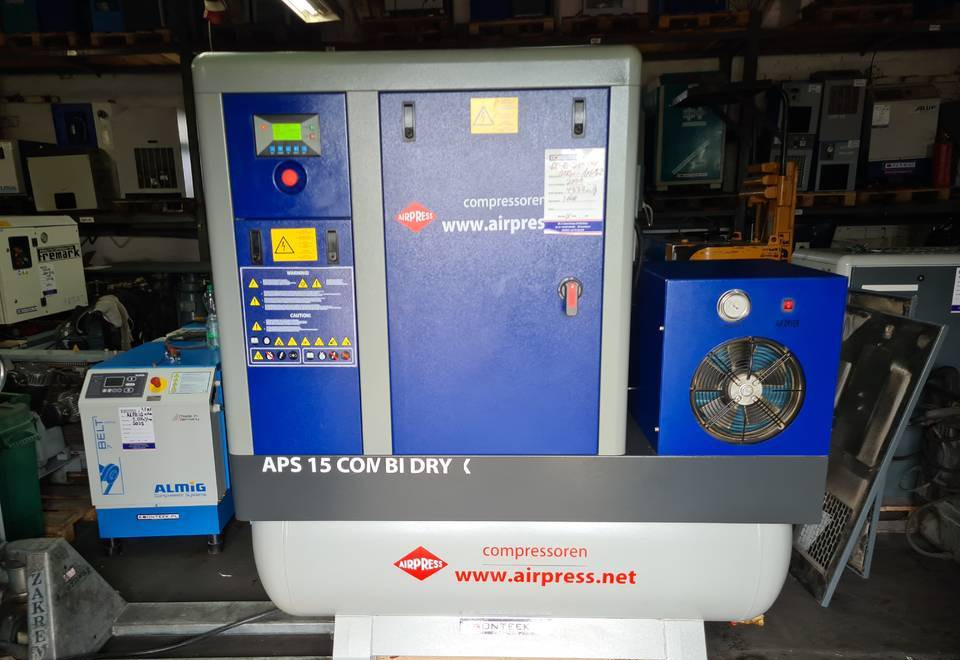 Kompresor śrubowy AIRPRESS APS 15 COMBI DRY X, 11 kw, 2021r - Compresor de aire: foto 1 Kompresor śrubowy AIRPRESS APS 15 COMBI DRY X, 11 kw, 2021r - Compresor de aire: foto 1