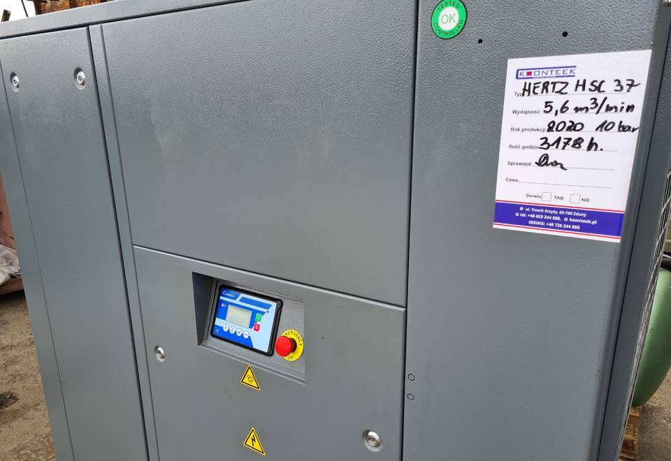 Kompresor śrubowy HERTZ HSC 37, WALTER 37 kw, 2020 r - Compresor de aire: foto 1 Kompresor śrubowy HERTZ HSC 37, WALTER 37 kw, 2020 r - Compresor de aire: foto 1