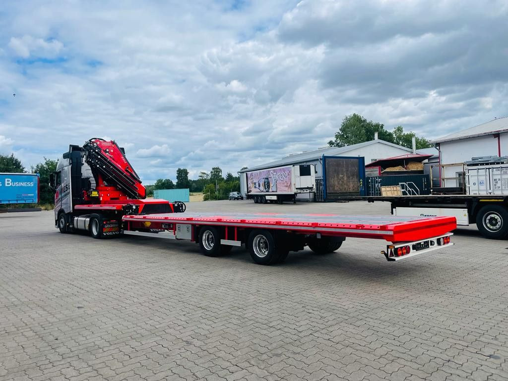 Wiese Stufensattel Tieflader mit Kran Fassi F545 - Semirremolque plataforma/ Caja abierta: foto 4 Wiese Stufensattel Tieflader mit Kran Fassi F545 - Semirremolque plataforma/ Caja abierta: foto 4