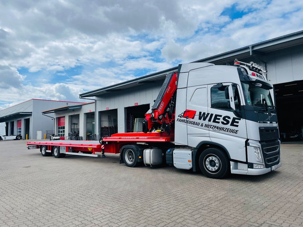 Wiese Stufensattel Tieflader mit Kran Fassi F545 - Semirremolque góndola rebajadas: foto 2 Wiese Stufensattel Tieflader mit Kran Fassi F545 - Semirremolque góndola rebajadas: foto 2