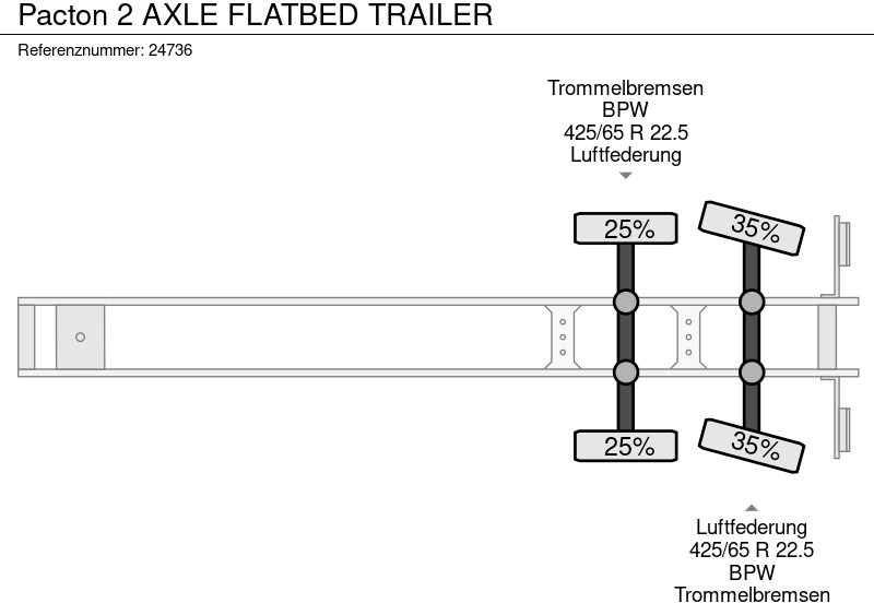 Semirremolque plataforma/ Caja abierta Pacton 2 AXLE FLATBED TRAILER: foto 6