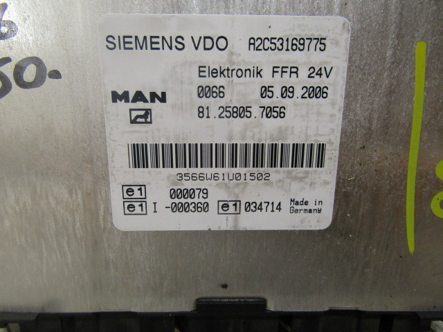 MAN TGL / TGM FFR UNIT ECU 81.25805.7056 - Unidad de control para Camión: foto 2 MAN TGL / TGM FFR UNIT ECU 81.25805.7056 - Unidad de control para Camión: foto 2