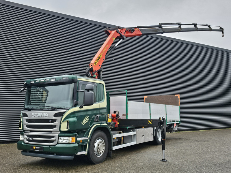 Scania P320 / 4x2 / PALFINGER PK14002 / CRANE/KRAN - Camión caja abierta, Camión grúa: foto 1 Scania P320 / 4x2 / PALFINGER PK14002 / CRANE/KRAN - Camión caja abierta, Camión grúa: foto 1