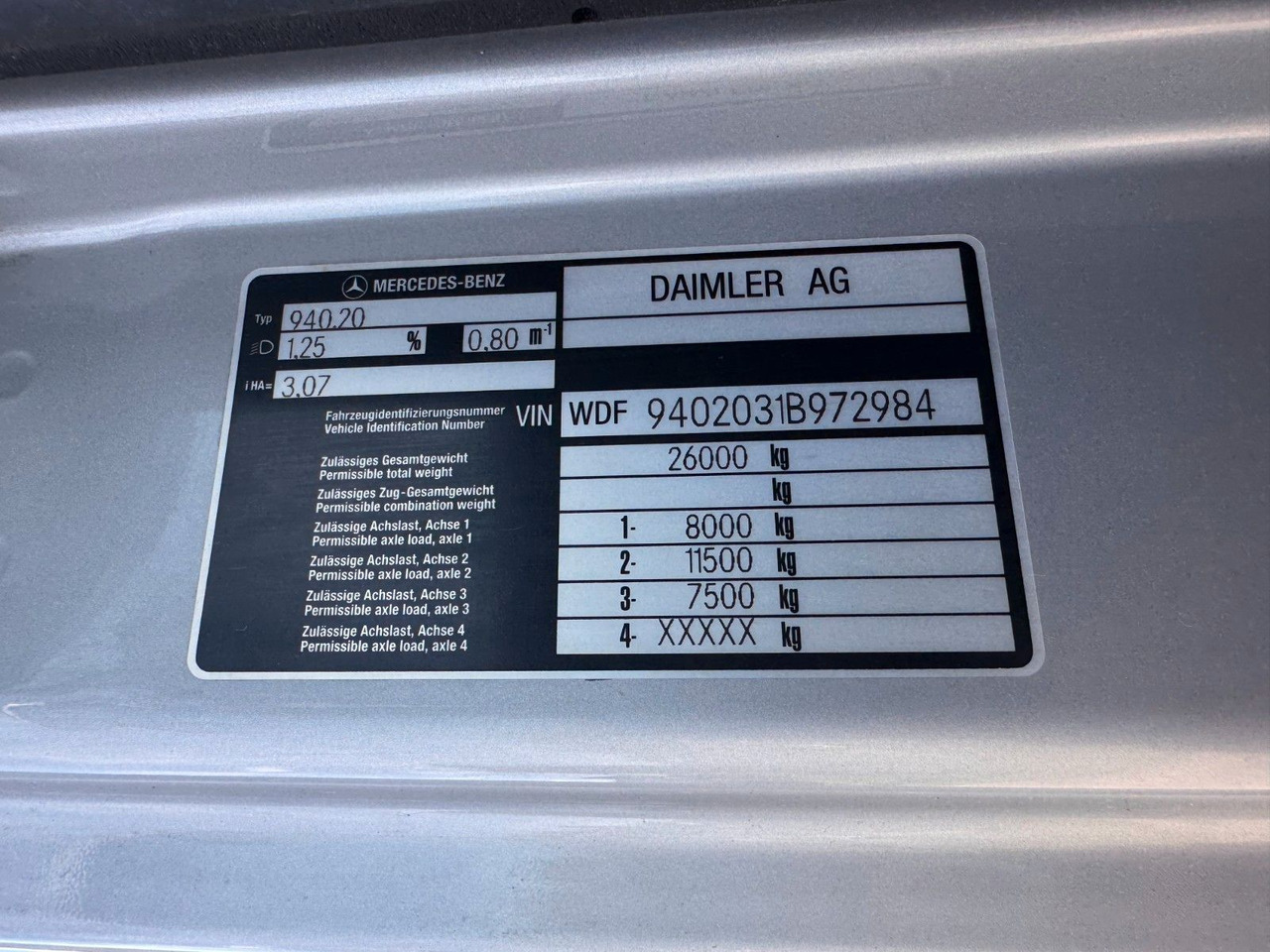 Mercedes-Benz 2540 6X2 Pritsche Palfinger PK 12002 mit Funk - Camión grúa: foto 3 Mercedes-Benz 2540 6X2 Pritsche Palfinger PK 12002 mit Funk - Camión grúa: foto 3