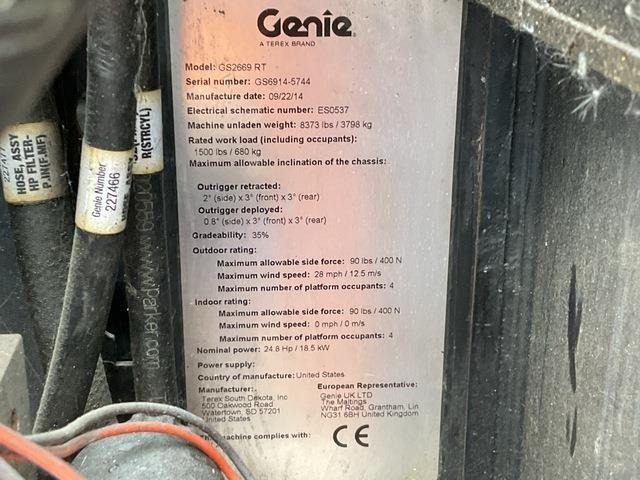Genie GS2669RT - Plataforma de tijeras: foto 5 Genie GS2669RT - Plataforma de tijeras: foto 5