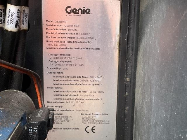 Genie GS2669RT - Plataforma de tijeras: foto 5 Genie GS2669RT - Plataforma de tijeras: foto 5