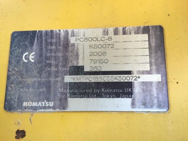 Komatsu PC800-8 - Excavadora de cadenas: foto 5 Komatsu PC800-8 - Excavadora de cadenas: foto 5