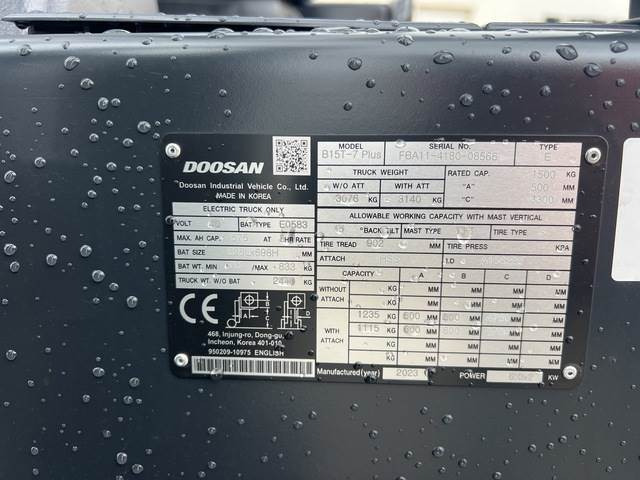 Doosan B15T-7 PLUS - Carretilla elevadora eléctrica: foto 5 Doosan B15T-7 PLUS - Carretilla elevadora eléctrica: foto 5