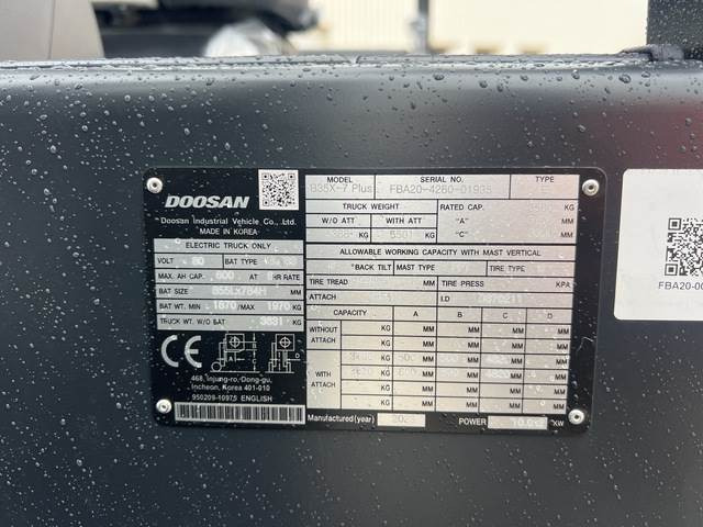 Doosan B35X-7 PLUS - Carretilla elevadora eléctrica: foto 5 Doosan B35X-7 PLUS - Carretilla elevadora eléctrica: foto 5