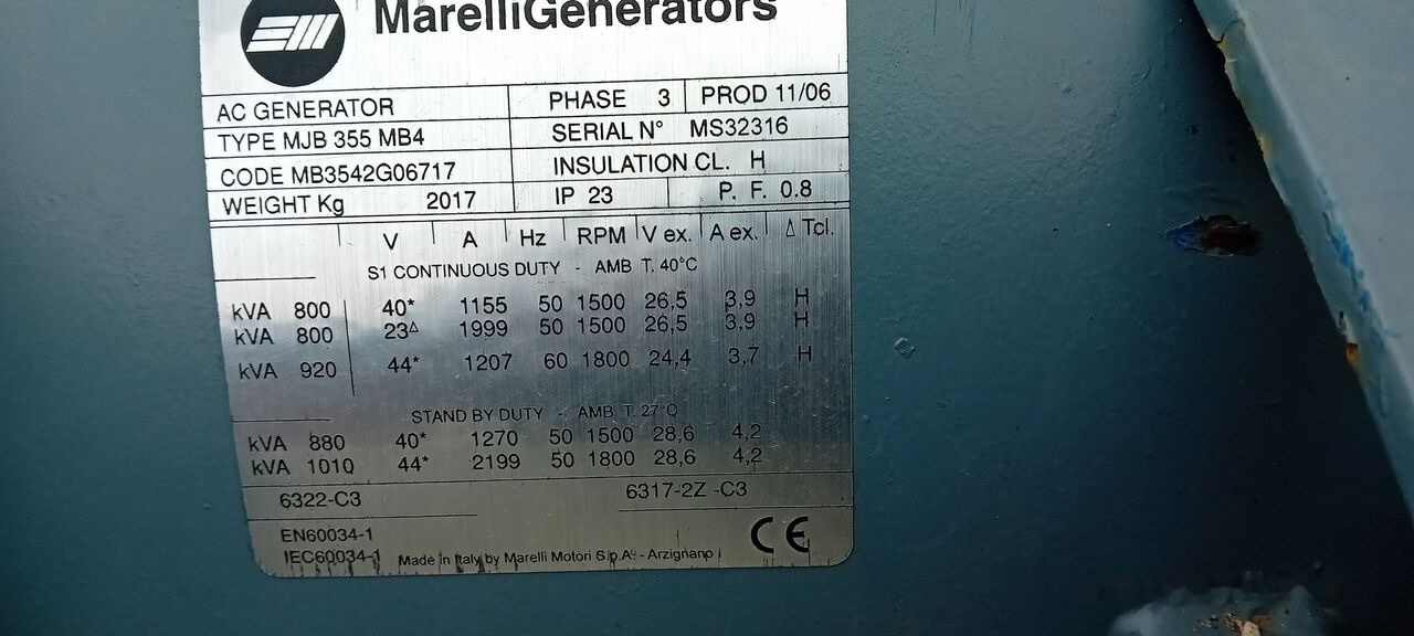 Generador industriale Cummins GENERATOR CUMMINS STAMFORD 1300 KW 1600 KVA FABRYCZNIE NOWY AGRE: foto 30