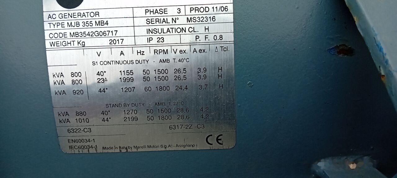 Generador industriale Cummins GENERATOR CUMMINS STAMFORD 1300 KW 1600 KVA FABRYCZNIE NOWY AGRE: foto 29