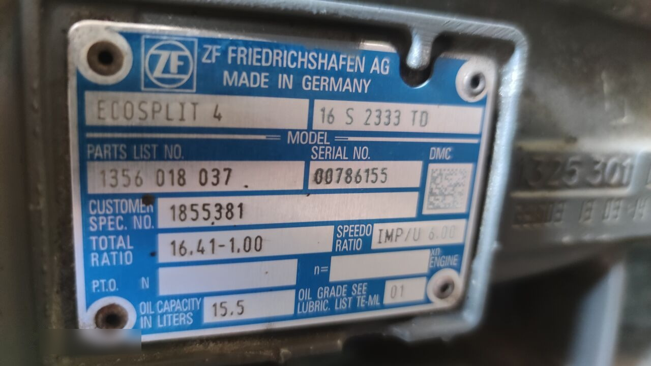 ZF 16S2333   DAF XF 106 truck - Caja de cambios para Camión: foto 2 ZF 16S2333   DAF XF 106 truck - Caja de cambios para Camión: foto 2