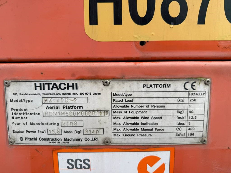 Plataforma telescopica Hitachi HX 140 B-2: foto 11