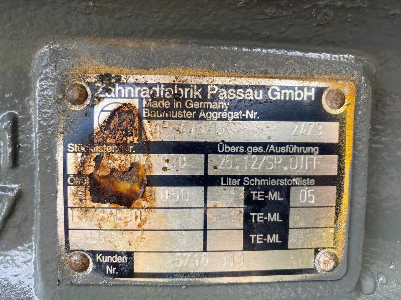 Liebherr ZF AP 415 aus L 564 - Eje y piezas para Maquinaria de construcción: foto 3 Liebherr ZF AP 415 aus L 564 - Eje y piezas para Maquinaria de construcción: foto 3