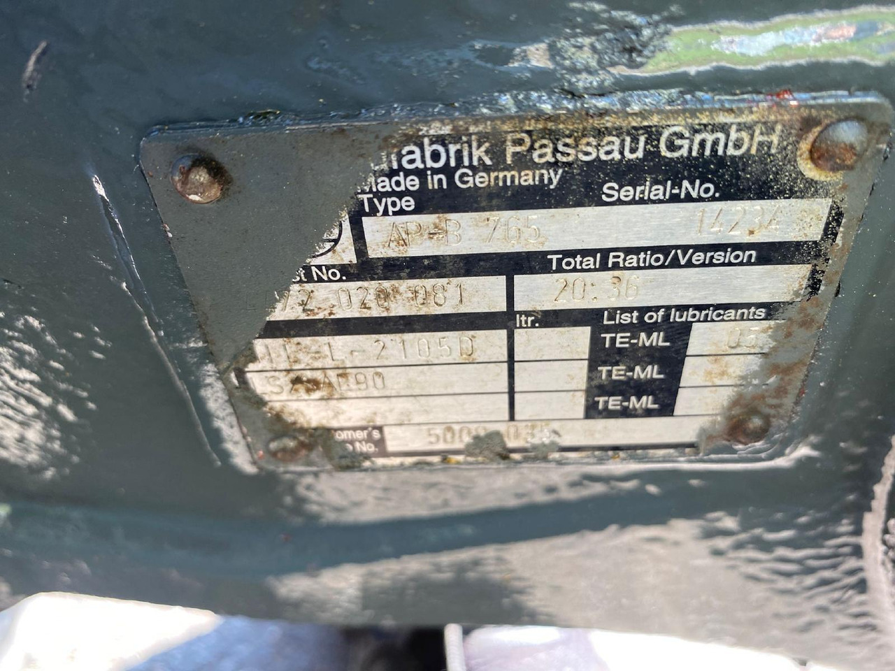 Liebherr ZF APL B 765 aus LH A904 LIT - Eje y piezas para Maquinaria de construcción: foto 3 Liebherr ZF APL B 765 aus LH A904 LIT - Eje y piezas para Maquinaria de construcción: foto 3