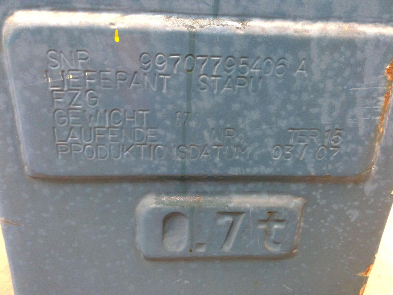 FAUN ATF 40G-2 counterweight 0,7 ton left side - Contrapeso para Autogrúa: foto 5 FAUN ATF 40G-2 counterweight 0,7 ton left side - Contrapeso para Autogrúa: foto 5