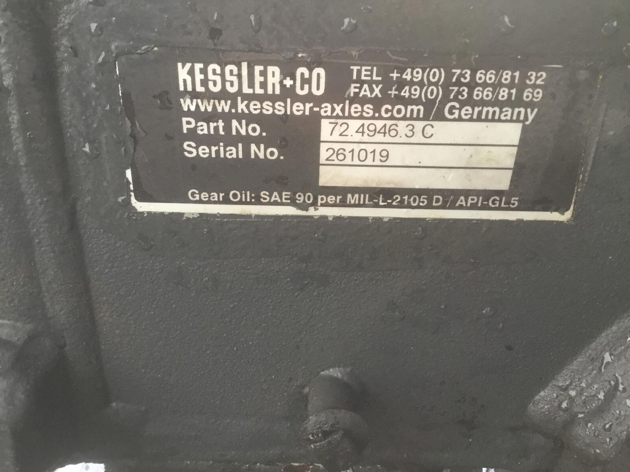 FAUN ATF 50G-3 axle 2 - Eje y piezas para Autogrúa: foto 5 FAUN ATF 50G-3 axle 2 - Eje y piezas para Autogrúa: foto 5