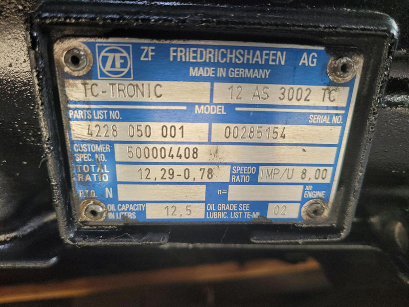 ZF LTM 1250-6.1 gearbox TC tronic 12 AS 3002 TC - Caja de cambios para Grúa: foto 5 ZF LTM 1250-6.1 gearbox TC tronic 12 AS 3002 TC - Caja de cambios para Grúa: foto 5