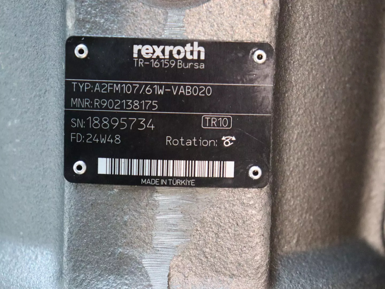 REXROTH A2FM107/61W-VAB020 - Motor hidráulico para Equipo de manutención: foto 5 REXROTH A2FM107/61W-VAB020 - Motor hidráulico para Equipo de manutención: foto 5