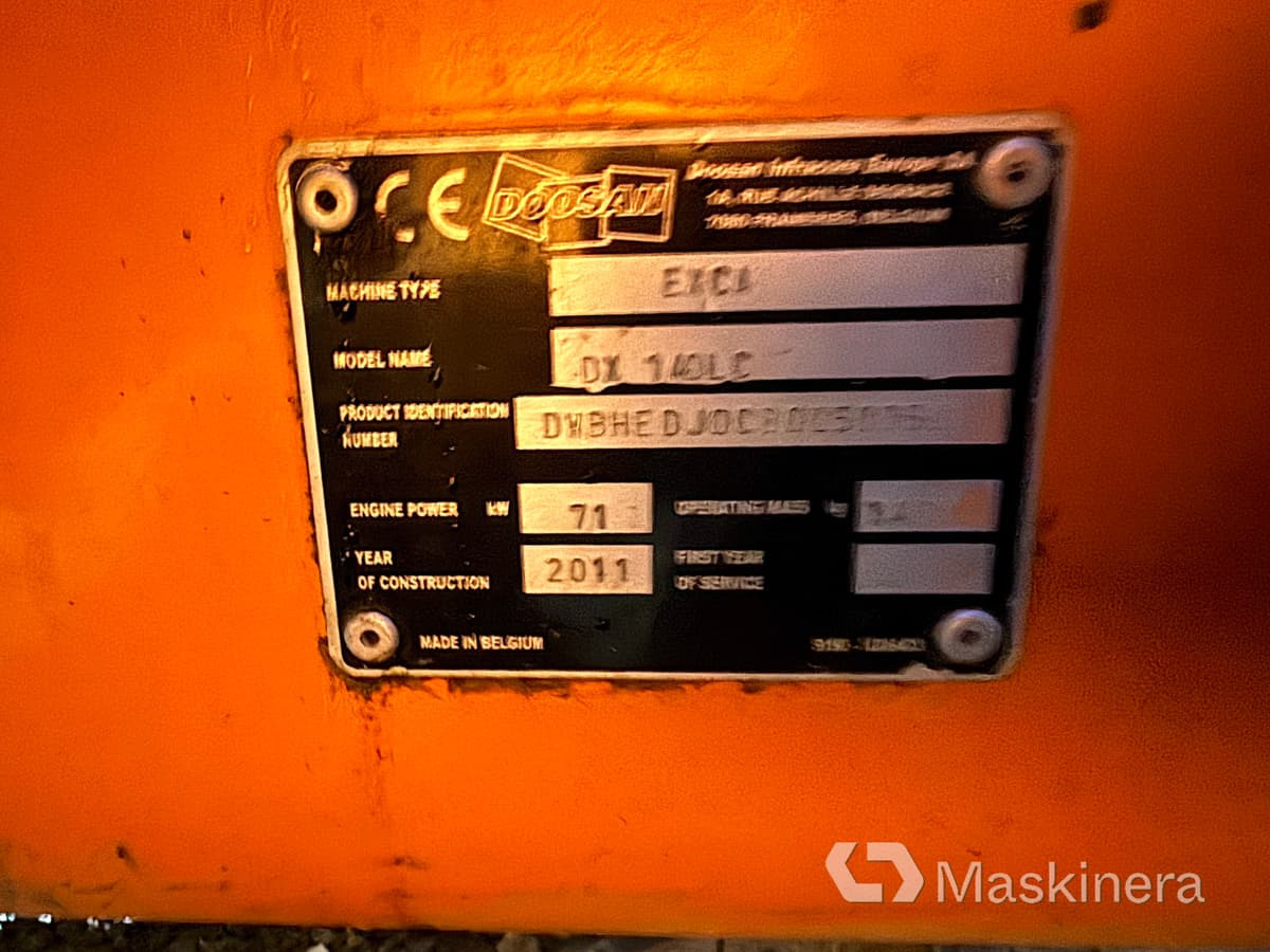 Excavadora de cadenas Grävmaskin Doosan DX140LC: foto 18 Excavadora de cadenas Grävmaskin Doosan DX140LC: foto 18