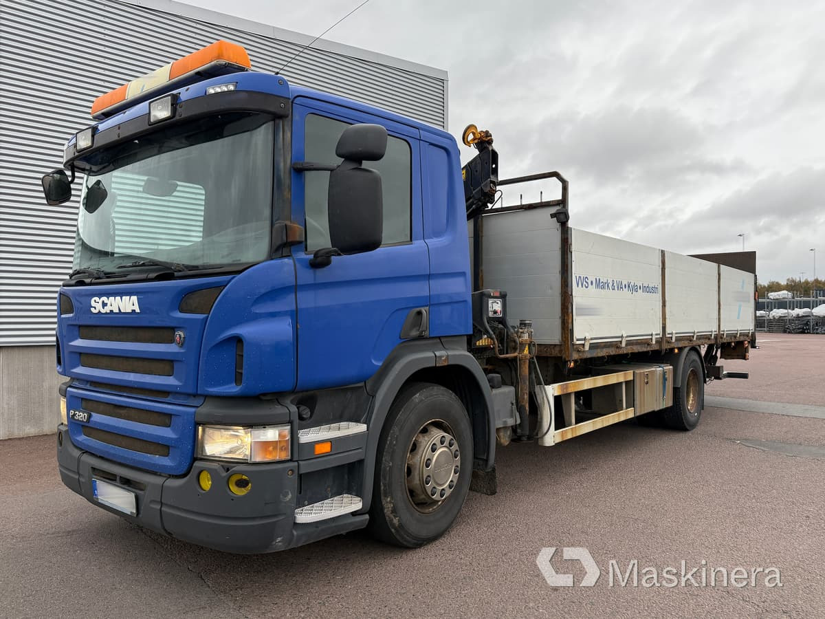 Kranbil Scania P320 - Camión caja abierta, Camión grúa: foto 1 Kranbil Scania P320 - Camión caja abierta, Camión grúa: foto 1