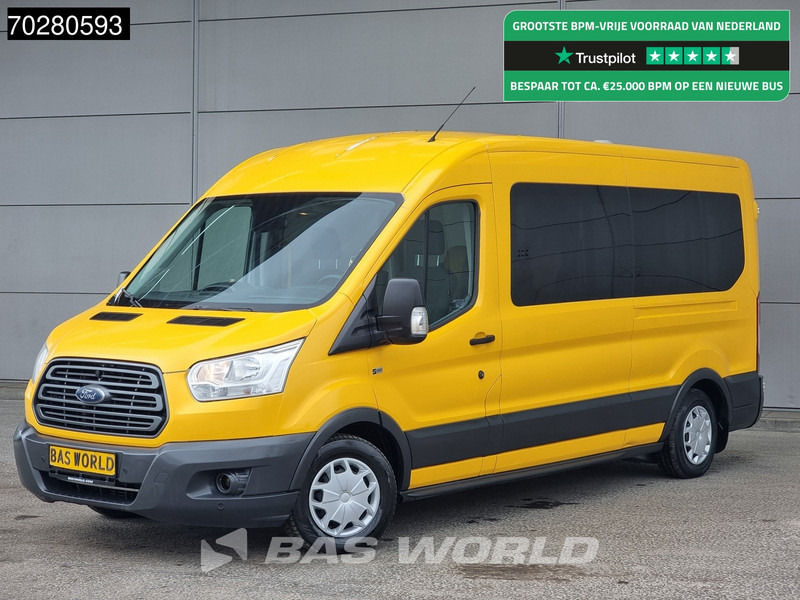 Minibús, Furgoneta de pasajeros Ford Transit 130pk Personenvervoer Luchtvering Taxi L3H2 Ramp Airco Cruise Parkeersensoren Euro6 Kombi Tourer 9-zitter 9-Sitze 11m3 Airco Cru: foto 1