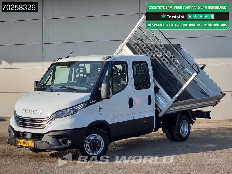 Iveco Daily 35C21 3-Zijdige Kipper Dubbel Cabine 210PK 3.0L Dubbellucht 3,5t Trekhaak ACC Airco LED Camera CarPlay Euro6 Tipper Benne Kieper - Furgoneta basculante: foto 1 Iveco Daily 35C21 3-Zijdige Kipper Dubbel Cabine 210PK 3.0L Dubbellucht 3,5t Trekhaak ACC Airco LED Camera CarPlay Euro6 Tipper Benne Kieper - Furgoneta basculante: foto 1