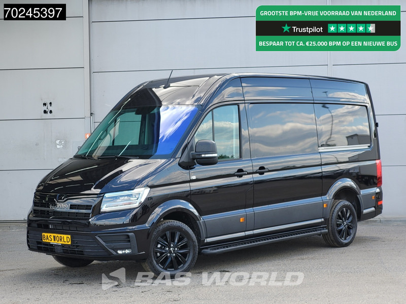 Furgón MAN TGE 3.180 Automaat Black Edition Dubbele Schuifdeur L3H3 Camera CarPlay LED Velgen L2H2 11m3 Airco Cruise control: foto 1