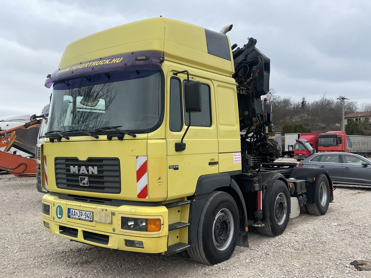 MAN F2000 413 6x2 Manual CRANE Hiab 330+jib 90 21m - Cabeza tractora: foto 1 MAN F2000 413 6x2 Manual CRANE Hiab 330+jib 90 21m - Cabeza tractora: foto 1