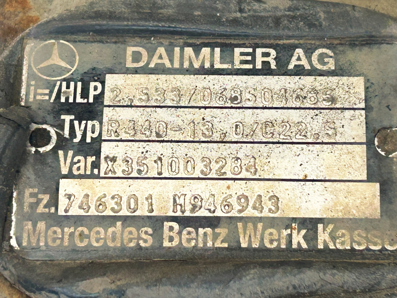 MERCEDES-BENZ DIFFERENTIAL WITH THROTTLE ACTROS MP4 R440-13 2,533 - Eje posterior para Camión: foto 5 MERCEDES-BENZ DIFFERENTIAL WITH THROTTLE ACTROS MP4 R440-13 2,533 - Eje posterior para Camión: foto 5