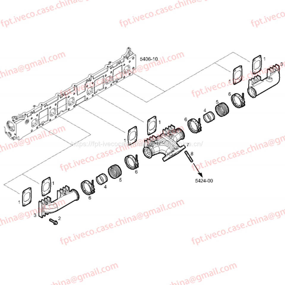 FPT IVECO CASE Cursor9Bus F2CFE612D*J231/F2CFE612A*J098 5802748674 EXHAUST MANIFOLD 5001857221 99453911 - Colector de escape para Autobús: foto 3 FPT IVECO CASE Cursor9Bus F2CFE612D*J231/F2CFE612A*J098 5802748674 EXHAUST MANIFOLD 5001857221 99453911 - Colector de escape para Autobús: foto 3