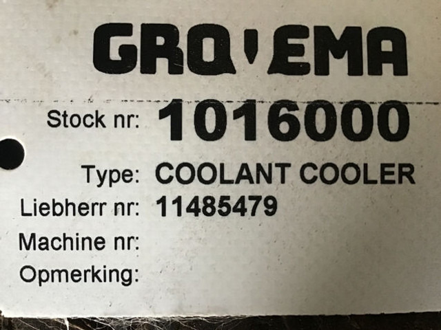 Liebherr Coolant Cooler - Radiador: foto 2 Liebherr Coolant Cooler - Radiador: foto 2