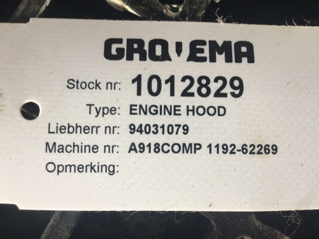 Liebherr Engine Hood - Capota: foto 4 Liebherr Engine Hood - Capota: foto 4