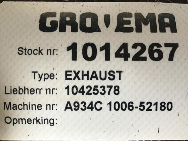 Liebherr Exhaust Silencer - Silenciador: foto 1 Liebherr Exhaust Silencer - Silenciador: foto 1