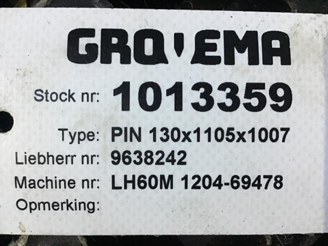 Recambio Liebherr Pin 130x1105x1007: foto 13