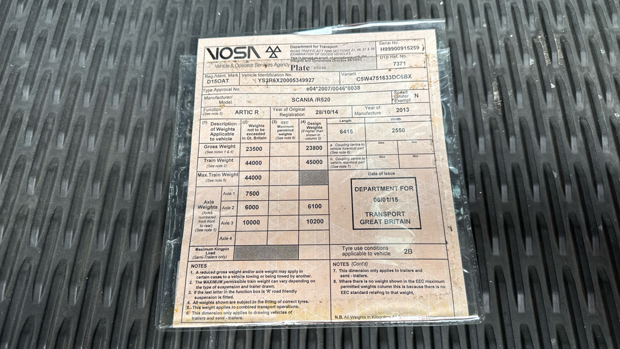 Cabeza tractora SCANIA R 520 V8: foto 11