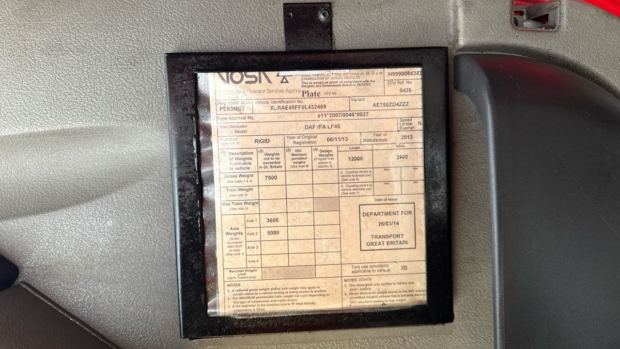 Camión caja cerrada Daf LF 45.140: foto 11 Camión caja cerrada Daf LF 45.140: foto 11