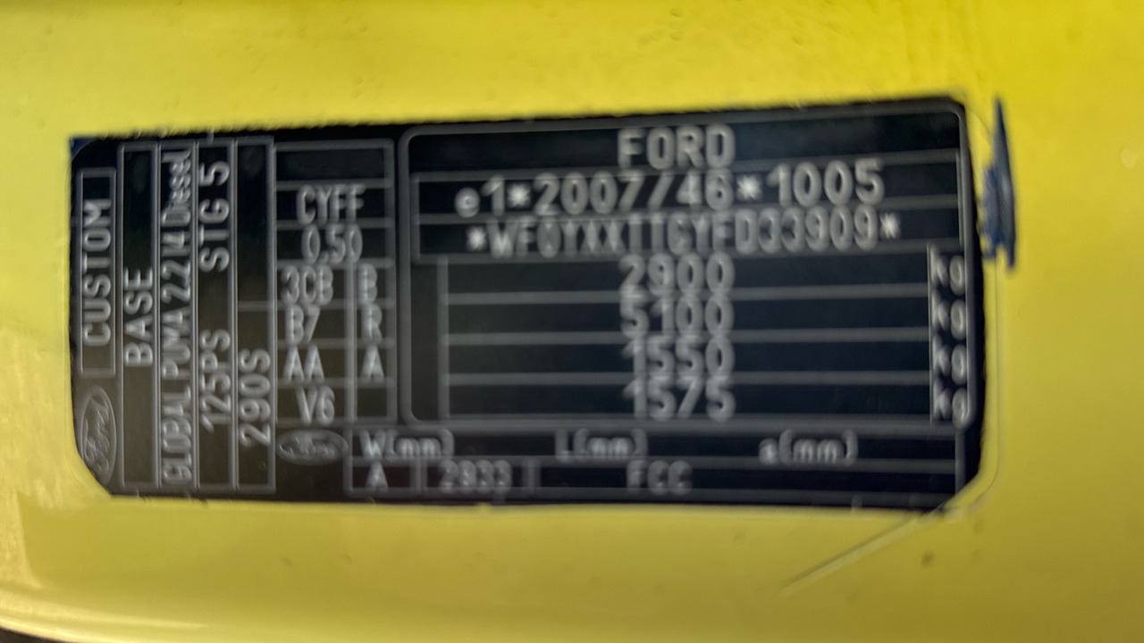 Furgoneta pequeña FORD TRANSIT CUSTOM 290 2.2 TDCI 125PS: foto 11 Furgoneta pequeña FORD TRANSIT CUSTOM 290 2.2 TDCI 125PS: foto 11