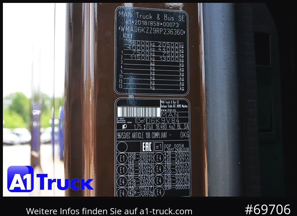 Cabeza tractora MAN TGX 18,480 BLS Intarder Standklima, Garantie: foto 7