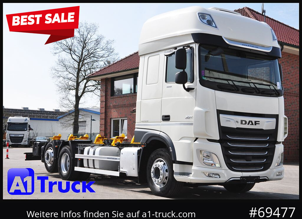 DAF XF 480 Intarder, Multiwechsler 2x AHK, TÜV 10-2026 - Camión chasis: foto 1 DAF XF 480 Intarder, Multiwechsler 2x AHK, TÜV 10-2026 - Camión chasis: foto 1