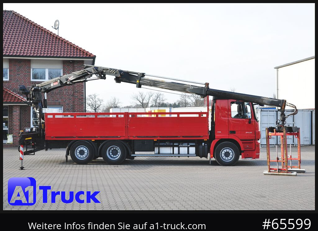 Camión caja abierta, Camión grúa MERCEDES-BENZ Actros 2546 MP 3, HIAB Kran, Lift-Lenkachse,: foto 7 Camión caja abierta, Camión grúa MERCEDES-BENZ Actros 2546 MP 3, HIAB Kran, Lift-Lenkachse,: foto 7