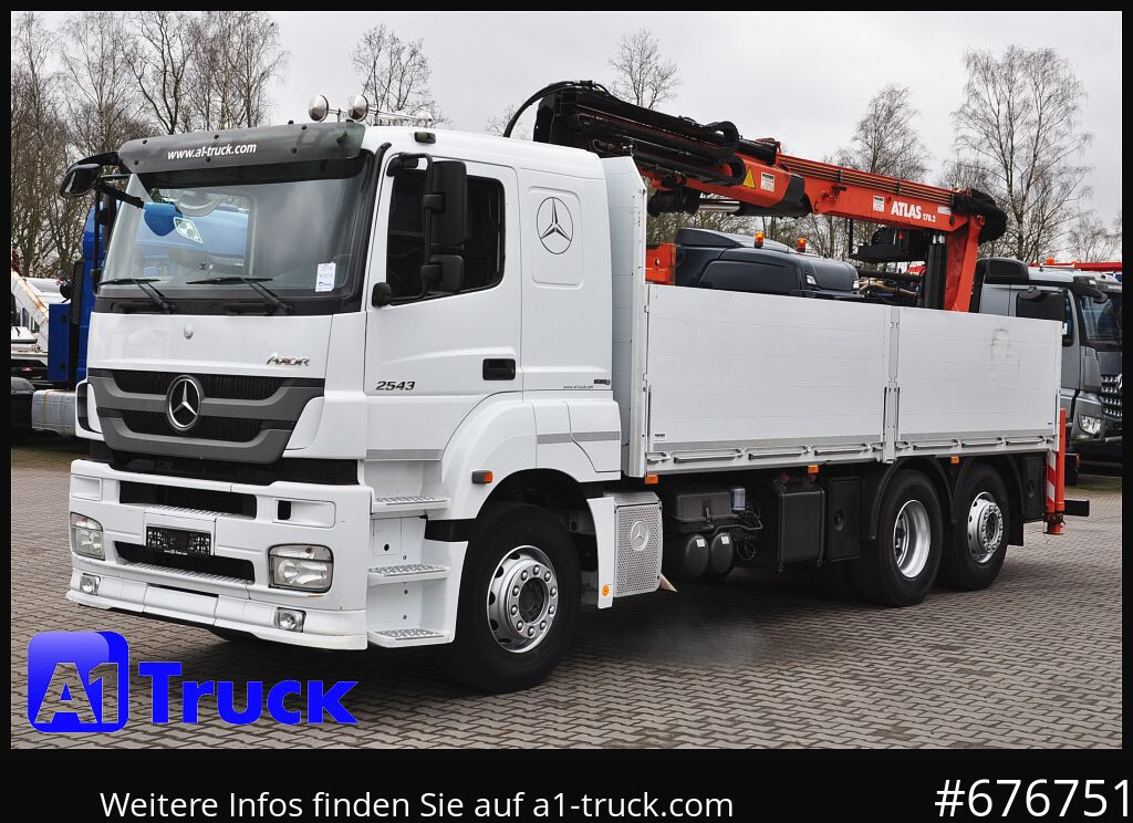 Camión caja abierta, Camión grúa MERCEDES-BENZ Axor 2543, Atlas 170.2 Kran, Lift-Lenkachse,: foto 13 Camión caja abierta, Camión grúa MERCEDES-BENZ Axor 2543, Atlas 170.2 Kran, Lift-Lenkachse,: foto 13