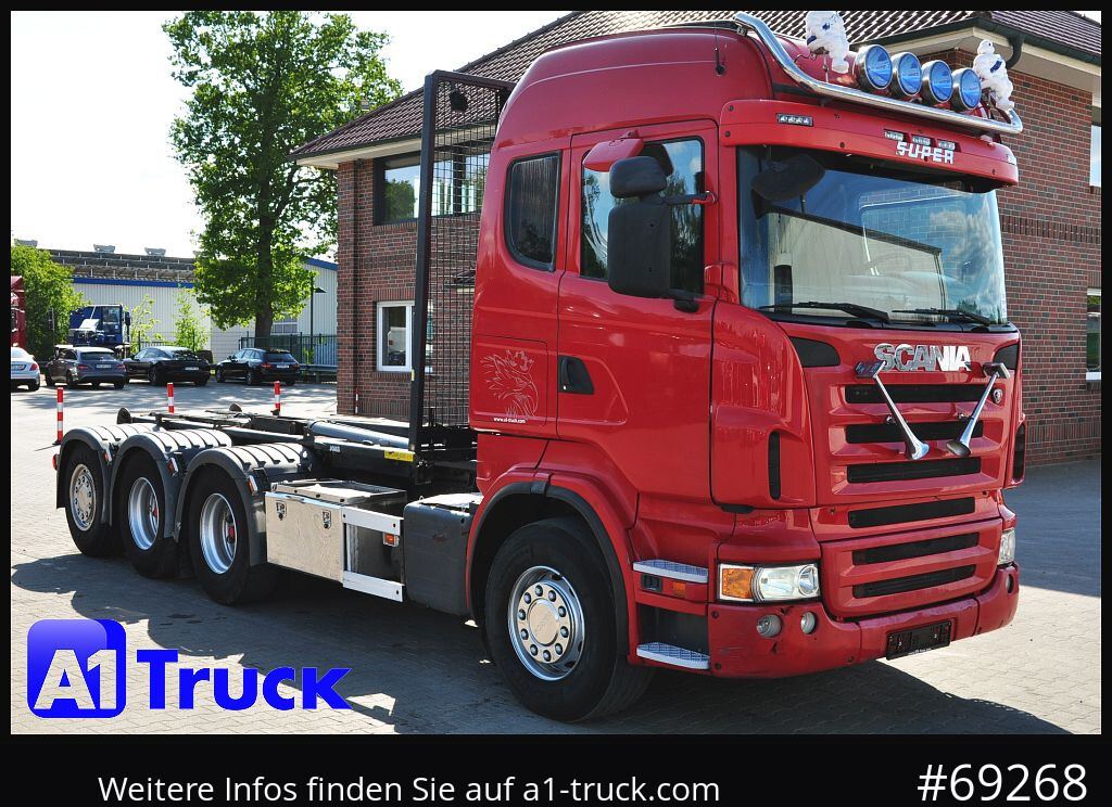 SCANIA R480, Abrollkipper Joab, 8x4, Lift-Lenkachse, - Camión multibasculante: foto 1 SCANIA R480, Abrollkipper Joab, 8x4, Lift-Lenkachse, - Camión multibasculante: foto 1