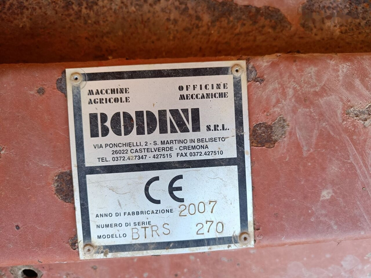 BODINI BTRS270 - Desbrozadora de martillos/ Trituradora: foto 4 BODINI BTRS270 - Desbrozadora de martillos/ Trituradora: foto 4