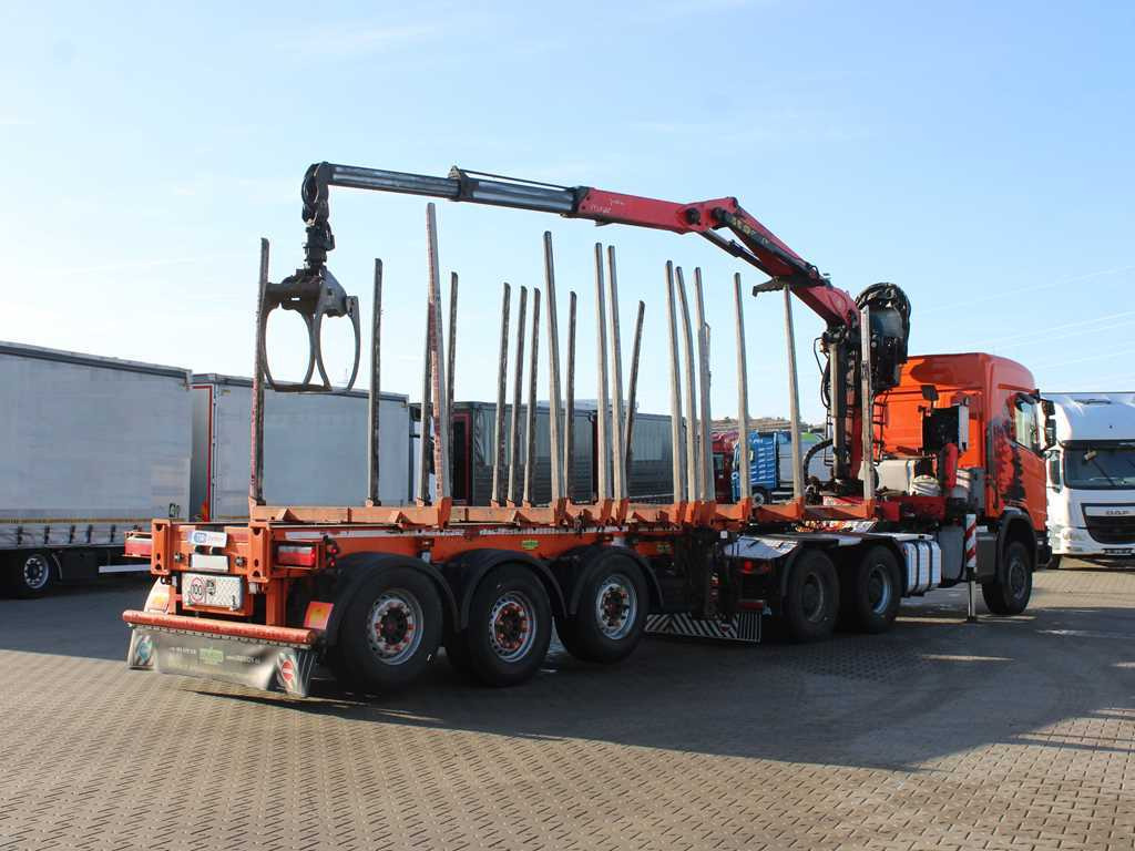 Scania R500, 6x6, RETARDER, OPTICRUISE, PALFINGER EPSILON Q170Z96, NAVIGATION - Cabeza tractora, Semirremolque maderero: foto 4 Scania R500, 6x6, RETARDER, OPTICRUISE, PALFINGER EPSILON Q170Z96, NAVIGATION - Cabeza tractora, Semirremolque maderero: foto 4