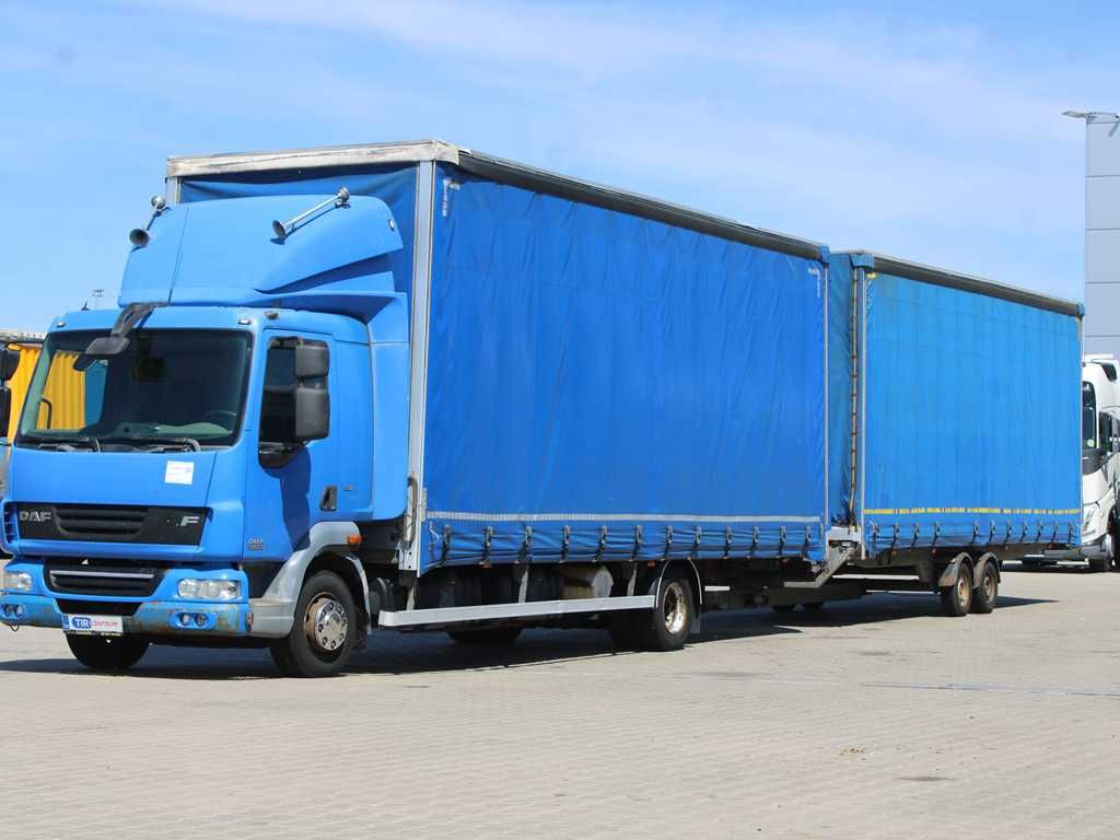 DAF FA LF 45, EURO 5, PNEU 80% + TRAILER AGADOS - Camión lona: foto 1 DAF FA LF 45, EURO 5, PNEU 80% + TRAILER AGADOS - Camión lona: foto 1