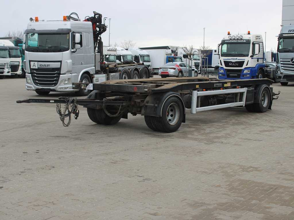Hüffermann HAR 18.70, SAF AXLES, TIRES 80% - Remolque multilift/ Portacontenedores de cadenas: foto 1 Hüffermann HAR 18.70, SAF AXLES, TIRES 80% - Remolque multilift/ Portacontenedores de cadenas: foto 1