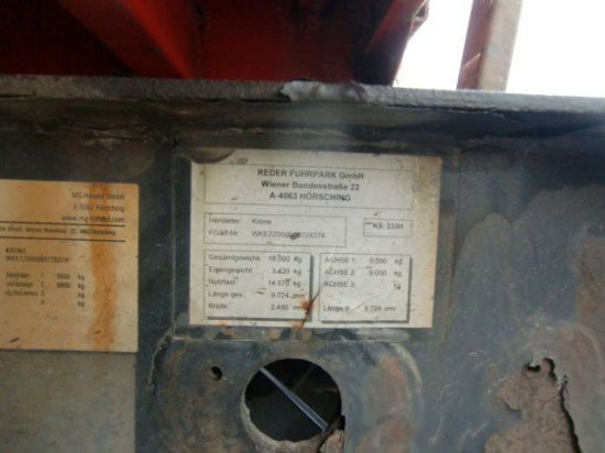 Remolque portacontenedore/ Intercambiable Krone ZZ/DC07 Tandem-Lafette, Standard,   BPW-Achsen, Heckabstützung ohne Container: foto 9